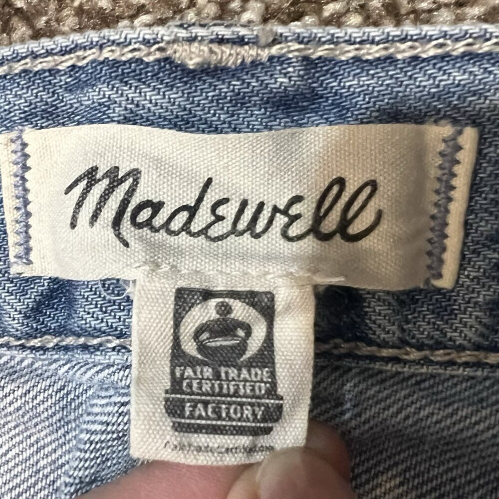 Madewell Women’s Super Wide Leg Jeans Size 31 Blue Button Fly High Rise - Picture 7 of 16